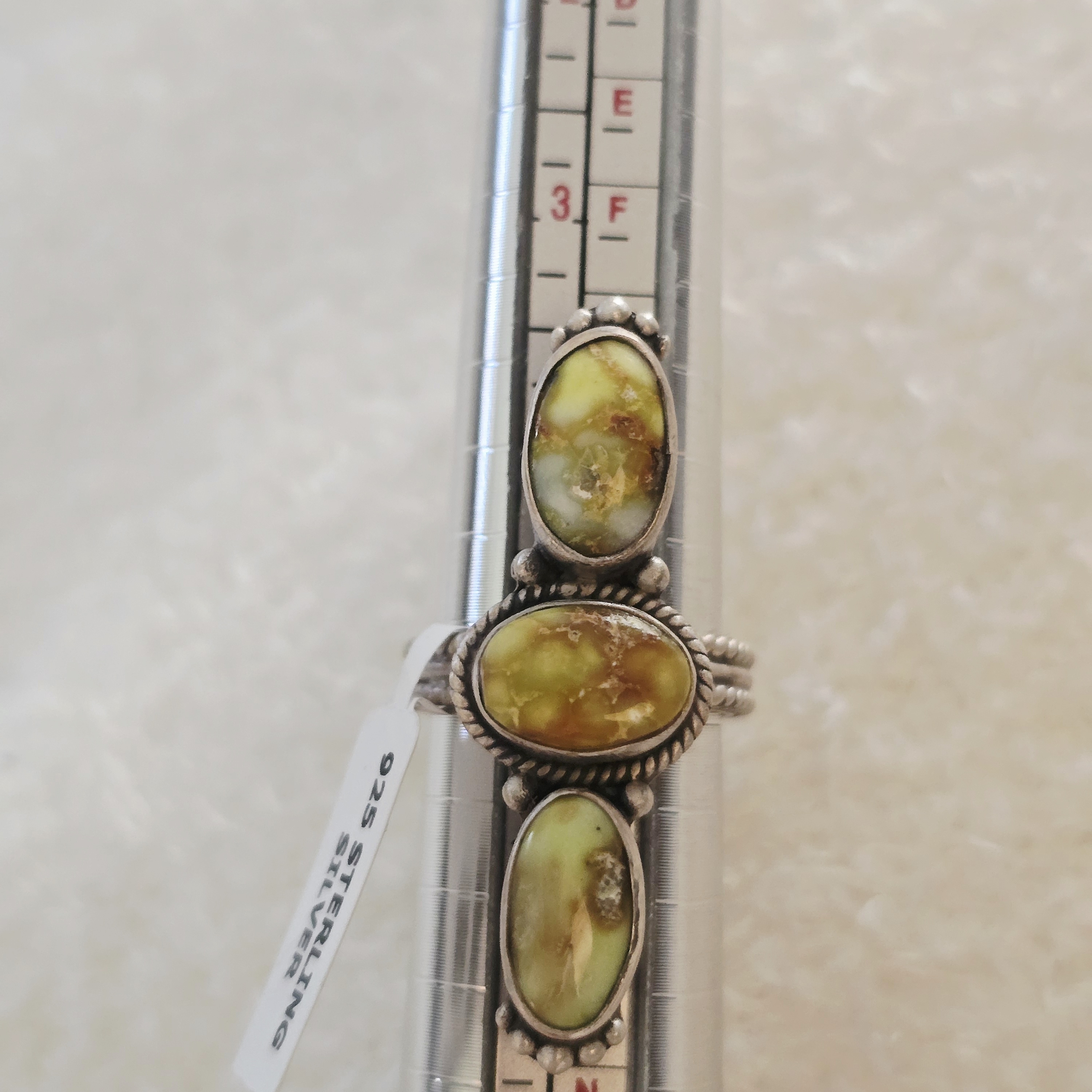 Sterling Silver And Genuine Palomino Women's Ring Nwt